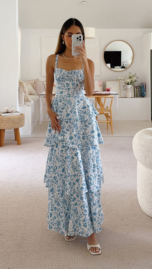 Celine Maxi Dress (Blue)