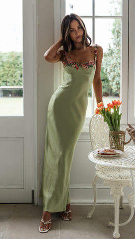 Gardena Maxi Dress (Lime)