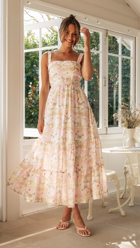 Audrea Maxi Dress (Pink)