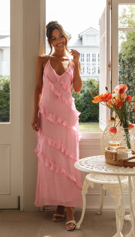 Dejavu Maxi Dress (Pink)