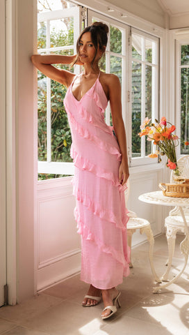 Dejavu Maxi Dress (Pink)