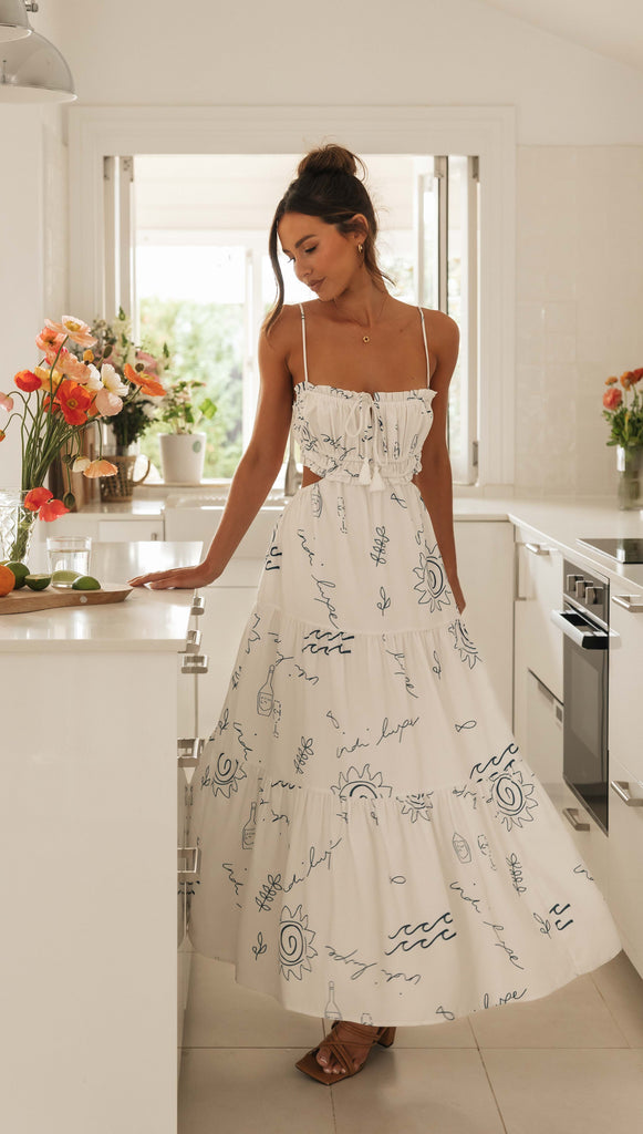 Klarie Maxi Dress (Coastal)