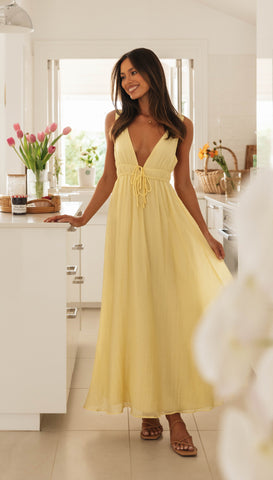 Ava Maxi Dress (Lemon)
