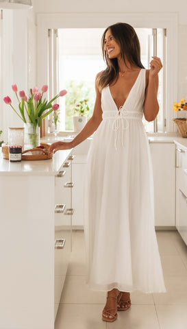 Ava Maxi Dress (White)