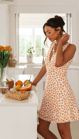 Mirabella Mini Dress (Tangerine)