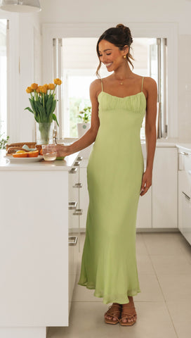Tropicale Maxi Dress (Lime)