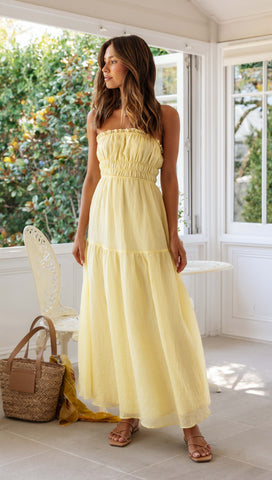 Olivia Maxi Dress (Lemon)