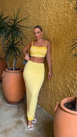 Sara Maxi Skirt (Lemon)