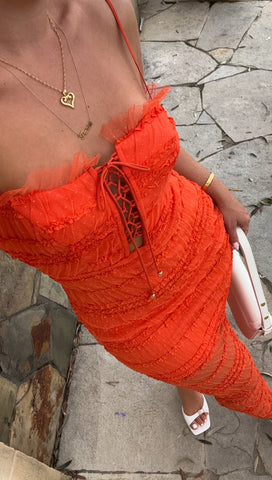 Elspeth Maxi Dress (Tangerine)
