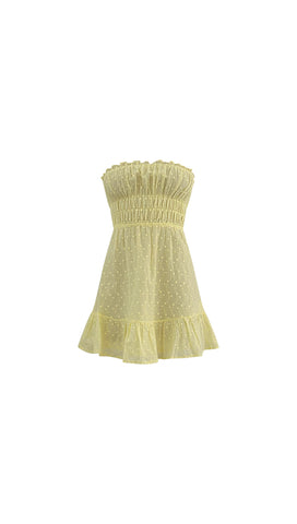 Astrid Mini Dress (Lemon)
