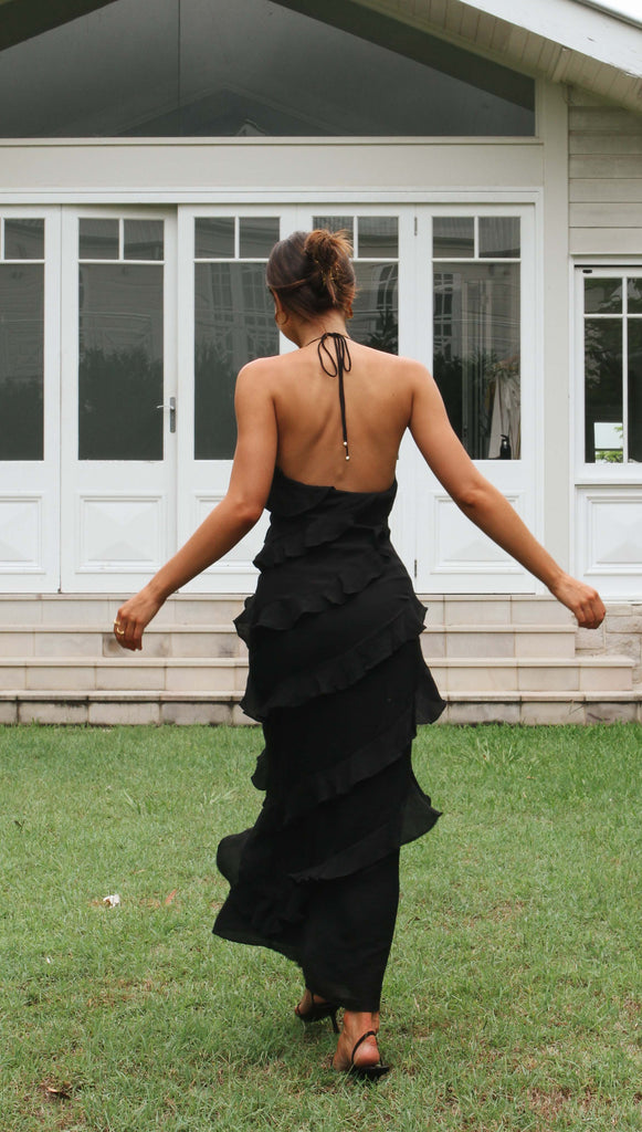 Dejavu Maxi Dress (Black)