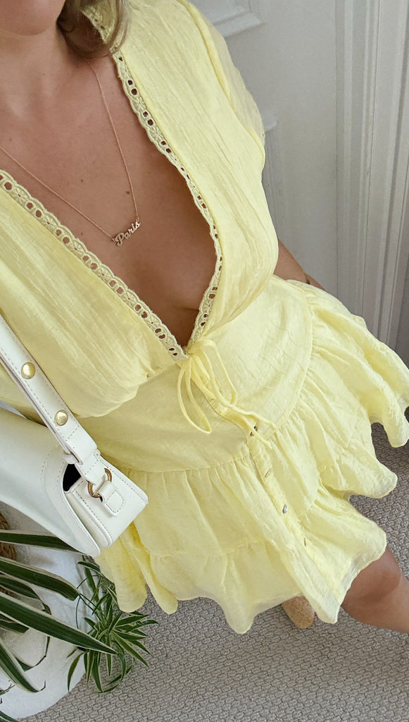 Idalia Mini Dress (Lemon)