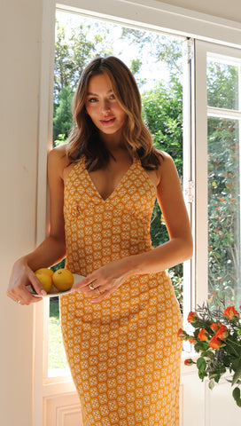 Tahiti Maxi Dress (Mustard)