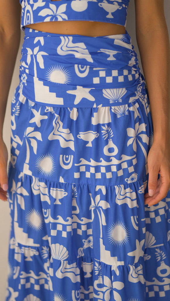 Cove Maxi Skirt (Royal Blue)