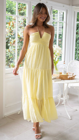 Breeana Maxi Dress (Lemon)