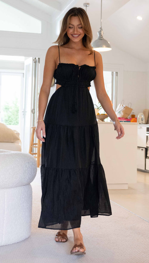 Klarie Maxi Dress (Onyx)